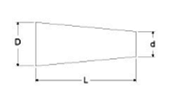 岩田製作所 円錐プラグ GKE (EPDM/黒色)の寸法図