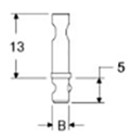 岩田製作所 円柱プラグ (小径用) GSHM (シリコン)(用途・小径のネジ穴)の寸法図