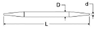 岩田製作所 円柱プラグ (小径用) GMS (シリコン)(用途・小径のネジ穴)の寸法図