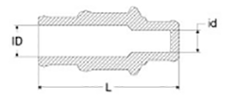 岩田製作所 円柱プラグ (3段) GMU (シリコン)(用途・ネジ穴3サイズ対応)の寸法図