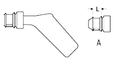 岩田製作所 アタッチキャップ/プラグ BHL (GHH-A)の寸法図