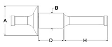 岩田製作所 ワッシャープルプラグ(本体) ツマミ付 GBM-P (シリコン)(2種類の直径に対応)(パック品)の寸法図
