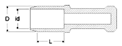 岩田製作所 円柱プラグ ツマミ付 GGM-P (シリコン)(中空仕様)(パック品)の寸法図