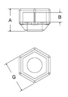 岩田製作所 Qボルト QBB-A-P (六角頭ねじ用キャップ)(シリコン)(パック品)の寸法図