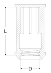 岩田製作所 キャップ (ねじ付) GAPT (シリコン)の寸法図