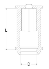 岩田製作所 キャップ (リップ付) GAPE (EPDM/黒)(ブラスト処理対応)の寸法図
