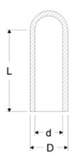 岩田製作所 キャップ GA (シリコン)(スタンダードタイプ)の寸法図
