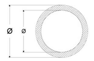 岩田製作所 シリコンチューブ (SS)(内径2.0x外径4.0)の寸法図