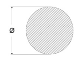 岩田製作所 シリコンスポンジ ●丸形状 (SP040)(線径 4mm)の寸法図