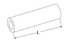 岩田製作所 シリコンチューブ (カット品) GCAの寸法図