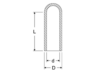 岩田製作所 キャップ EPDM(黒色)(HLAE-B)(ブラスト処理対応)の寸法図