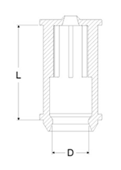 岩田製作所 キャップ (リップ付) GAPE-P (EPDM/黒)(パック品)(ブラスト処理対応)の寸法図