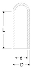 岩田製作所 キャップ GAE-P (EPDM/黒)(パック品)(ブラスト処理対応)の寸法図