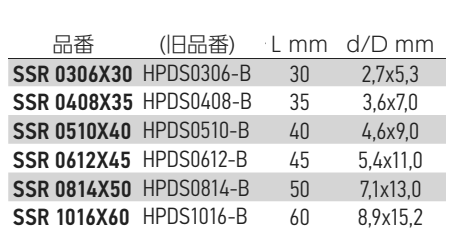岩田製作所 リブチューブ (両面リブ付) SSR-P (シリコン)(カット品)(パック品)の寸法表