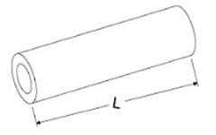 岩田製作所 シリコンチューブ (カット品) GCA-P (パック品)の寸法図