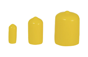 岩田製作所 保護キャップ 丸キャップ (ねじ先端用) 黄色(PVC/RoHS10)(HLYE-P)(パック入)の商品写真