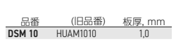 岩田製作所 マグネットシリコンシート DSM (マグネットにより取り付けが簡単)の寸法表