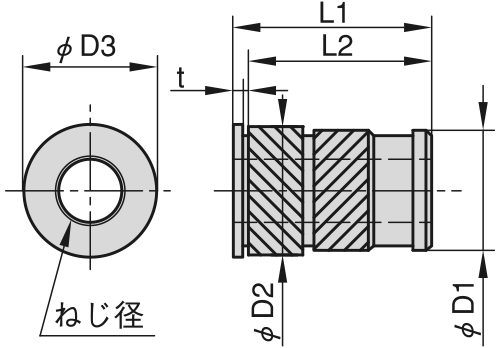 黄銅(カドミレス) ウルトラサートIV(フランジ型) / HFUの寸法図