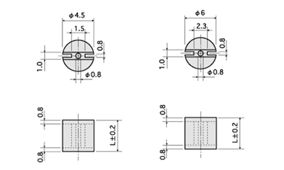 LED取付スペーサー(丸型用) / LDZ-300 LDZ-500 (PBT材)の寸法図