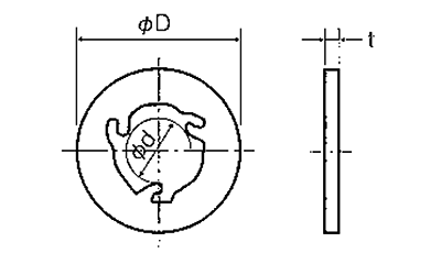 ナイロン66 セットワッシャー(座金組込ねじ用)(丸型平座金) NNS-0000-00 (半透明)の寸法図