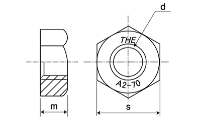 ステンレス 高強度A2-70 六角ナット(1種)(輸入品) (強度保証)