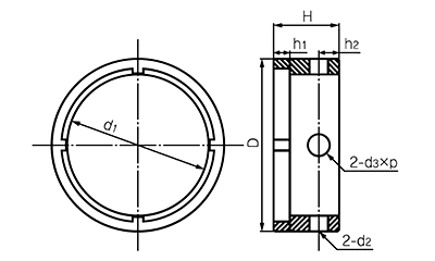 ファインUナット ソケット(工具)(ベアリング用)(サイズM50～)の寸法図
