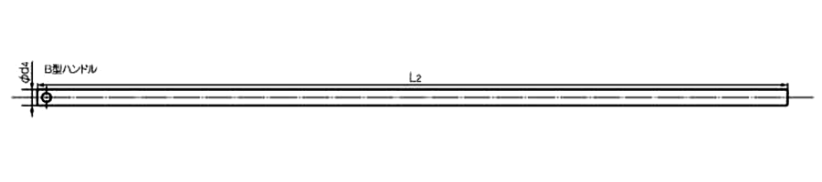 ファインUナット B型ハンドル(工具)(ベアリング用)の寸法図