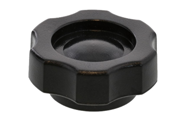 グリップナット 黒 ABS樹脂 G1(小型)菊型 ねじ部黄銅 (大丸鋲螺)の商品写真