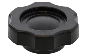 グリップナット 黒 ABS樹脂 G2(中型)菊型 ねじ部黄銅 (大丸鋲螺)の商品写真
