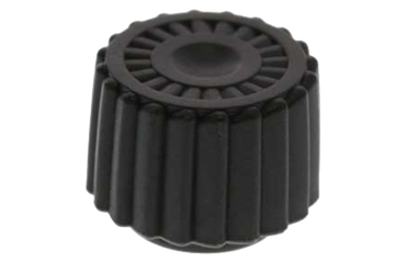 段付グリップナット 黒 ABS樹脂 No1(小型)菊型 ねじ部黄銅 (大丸鋲螺)の商品写真