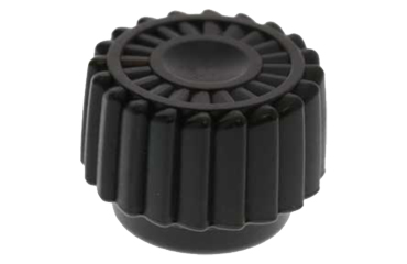 段付グリップナット 黒 ABS樹脂 No2(中型)菊型 ねじ部黄銅 (大丸鋲螺)の商品写真