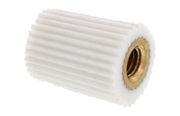 樹脂(耐候性ABS) ハイピックナット白色 (No2 M4)(ナット部/黄銅/カドミレス)(大丸鋲螺)の商品写真