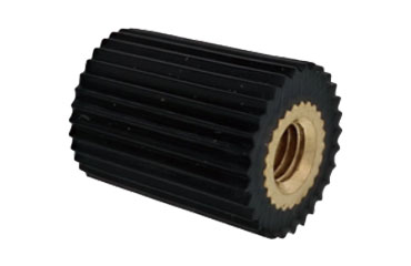 樹脂(耐候性ABS) ハイピックナット黒色 (No2 M4)(ナット部/黄銅/カドミレス)(大丸鋲螺)の商品写真