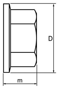 鉄 D-LOCK用ナット (皿ばね付ナット)の寸法図