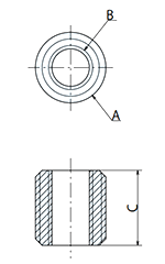 鉄 ロックねじ ダブルスクリュー (DS)(タップ穴径変更可)の寸法図