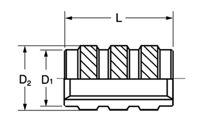 黄銅(カドミレス) ダッヂビットインサート STD Z型の寸法図