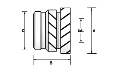 黄銅 SGロック (マイクロファスナー)(カドミレス)の寸法図