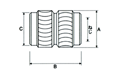 黄銅 ウェブロック WL (熱圧入 後埋め用インサートナット)(マイクロファスナー)(カドミレス)の寸法図
