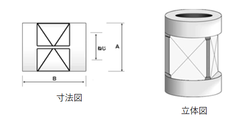 BS クオリティロック QL(同時成形インサートナット)(マイクロファスナー)(カドミレス)の寸法図
