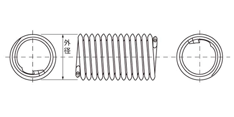 ステンレス タングレスインサート(折り取り不要)2TNM (ミリねじフリータイプ並目)の寸法図