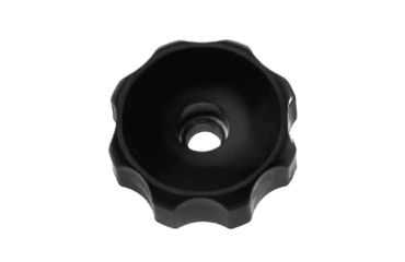 グリップナット(黒PP樹脂) E2貫通タイプ(40mm径) ねじ部ステンレス (大丸鋲螺)の商品写真