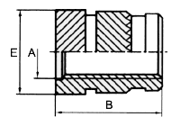 ステンレス S-LOKストレートタイプ(熱圧入式インサートナット)(KKV品)の寸法図
