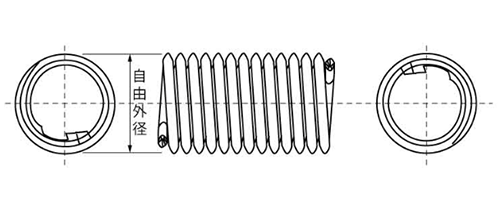 燐青銅(PB) リコイル タングレスの寸法図