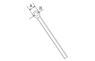 水本機械 ステンレス 丸カンボルト(ボルトのみ)の寸法図