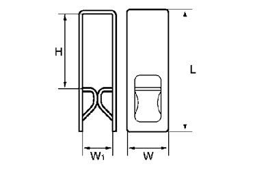 水本機械 ステンレス グレーチングクリップ GCD型の寸法図