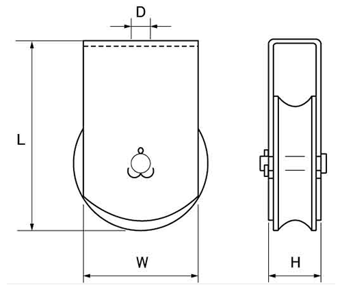 水本機械 ステンレス サンマブロック (溶接用)(HN)の寸法図