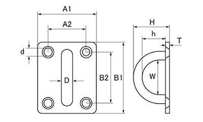 水本機械 アイプレート (高型タイプ)(IP-H)の寸法図