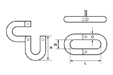 水本機械 ステンレス ネジ止めJジョイントの寸法図