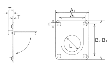 水本機械 ステンレス リングプルの寸法図