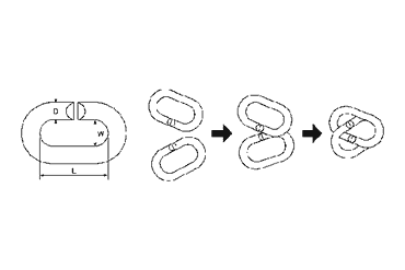 水本機械 ステンレス Cリンクの寸法図